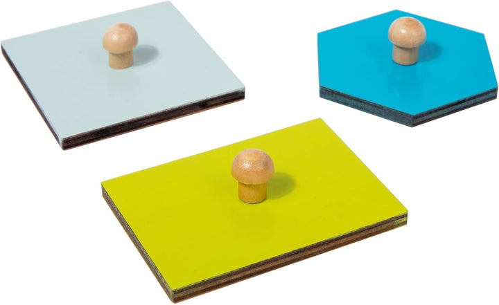Adena Montessori Holzpuzzle für Babys 12–24 Monate,Formsortierer für Kleinkinder ab 1–3 Jahre – Farb