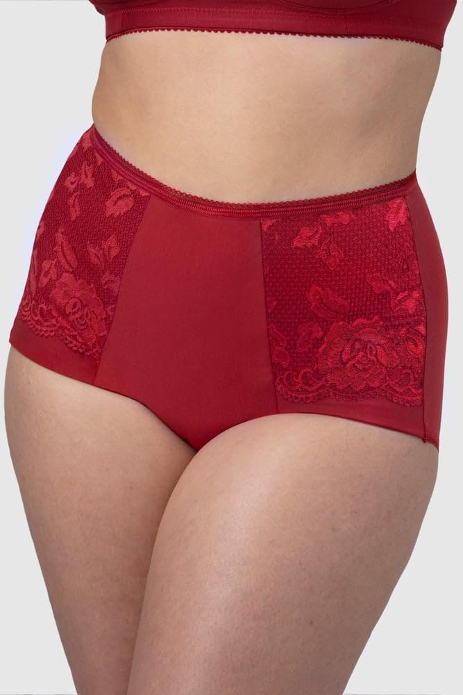 Miss Mary of Sweden Lovely Lace Miederhose mit Hoher Taille – Bauchkontrolle, Baumwollzwickel, Kühle