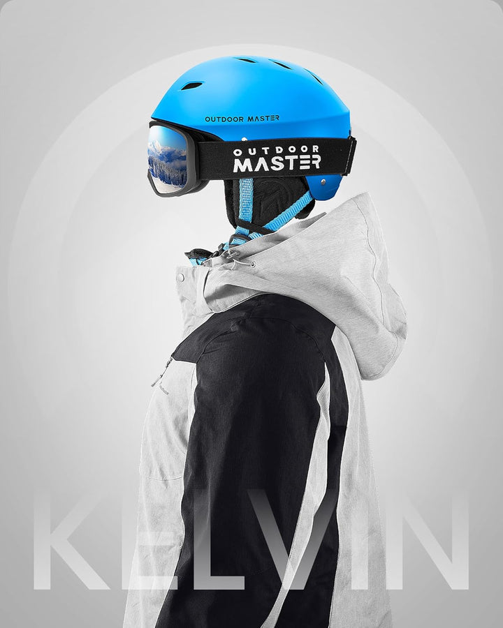OutdoorMaster Kelvin Unisex Skihelm - Schneesporthelm für Skifahren/Snowboard mit Belüftungssystem,