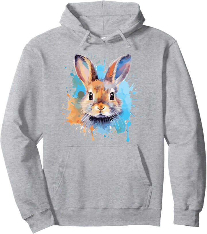 Bunte Kunst – Süsses Kaninchen Design Pullover Hoodie