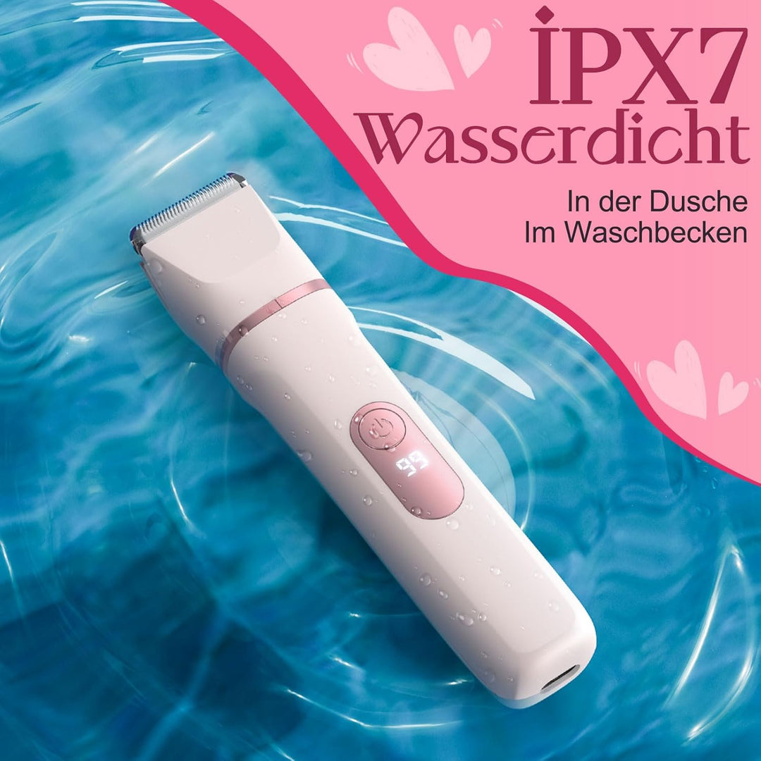 Rasierer Damen, 3-in-1 Intimrasierer für Frauen, für Körper &amp; Bikinizone Trimmer, Gesichtshaarentfer