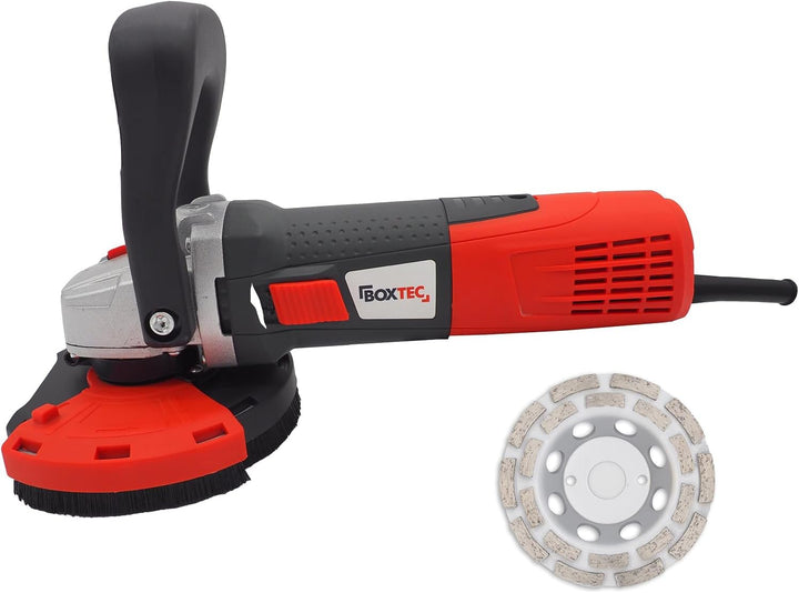 Betonschleifer 125 mm Sanierungsfräse Betonfräse 1.400W mit Drehzahlregelung und Absaughaube, Set mi