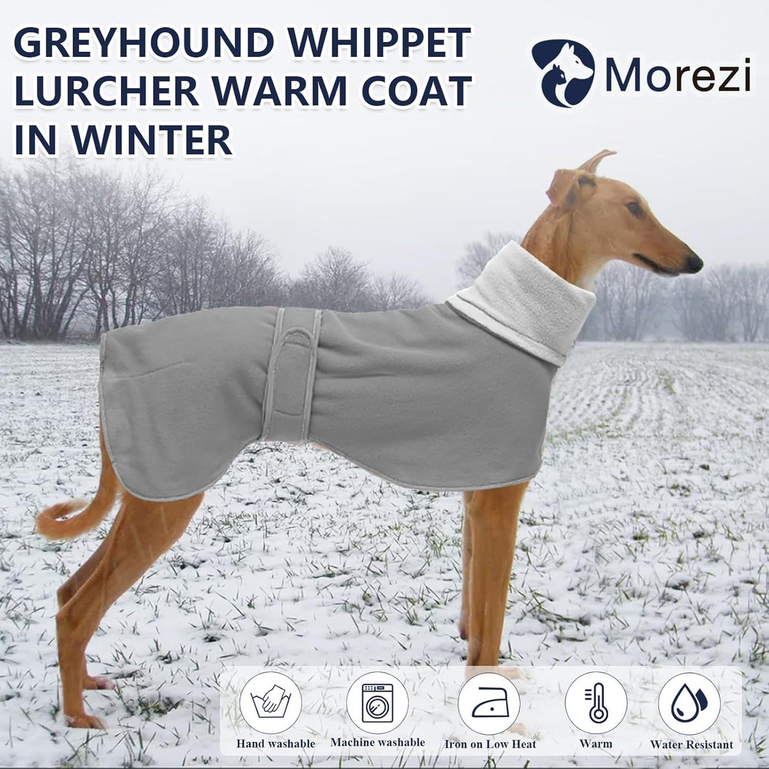 Morezi Winter Hundemantel mit reflektierender Leiste, weiches Polyester-Fleece, verstellbares Band,