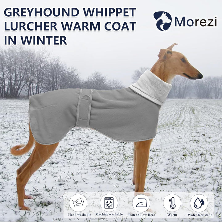 Morezi Winter Hundemantel mit reflektierender Leiste, weiches Polyester-Fleece, verstellbares Band,