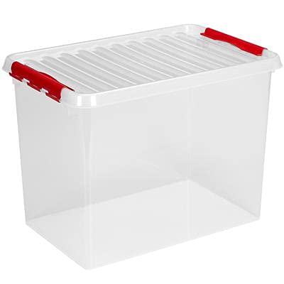 Sunware 6X Q-Line Box - 62 Liter - 600 x 400 x 340mm - transparent/rot