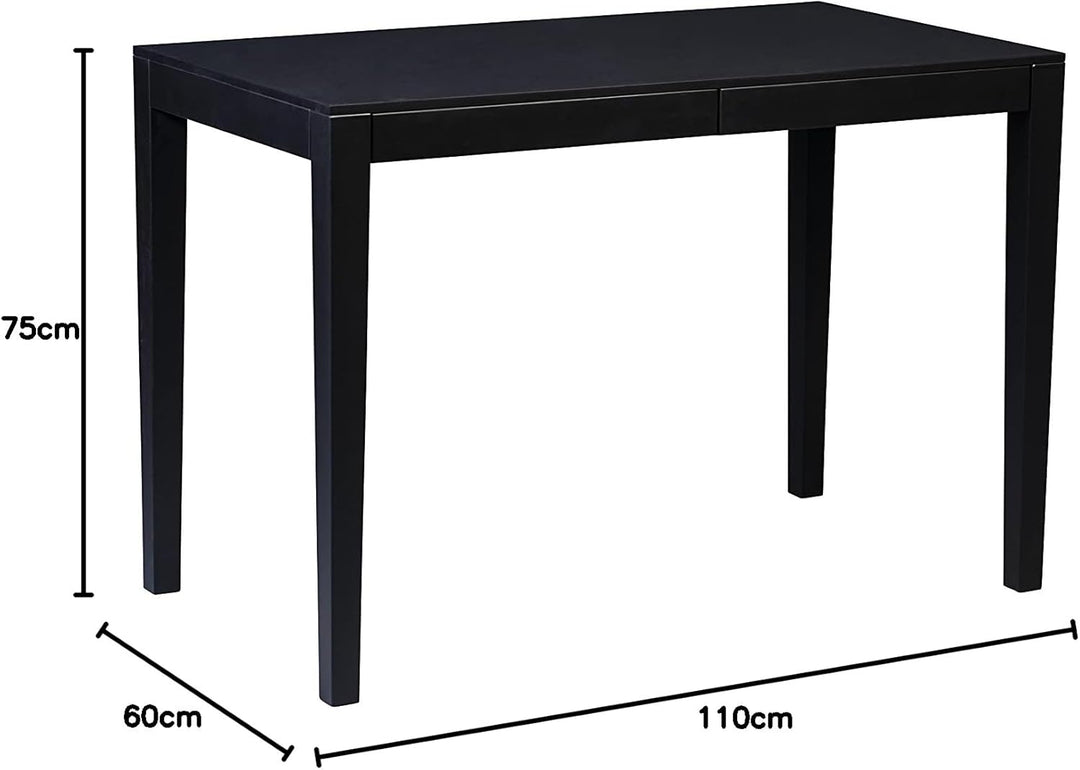 M2 Kollektion Gunar Schreibtisch, Holzwerkstoff, schwarz, B/H/T = 110x75x60cm, Gunar