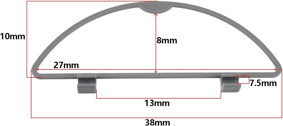 1 x D-Ring für Mülltonnen, kompatibel mit Hartal-Behältern, Old Style, 38 mm x 10 mm, für Wohnwagen/