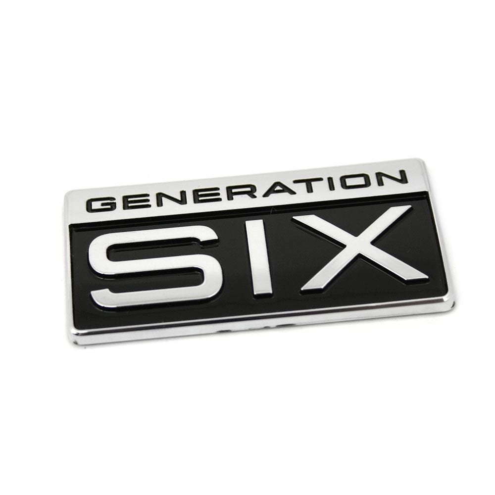 Generation Six Plakette T6 seitlich Logo Zeichen chrom