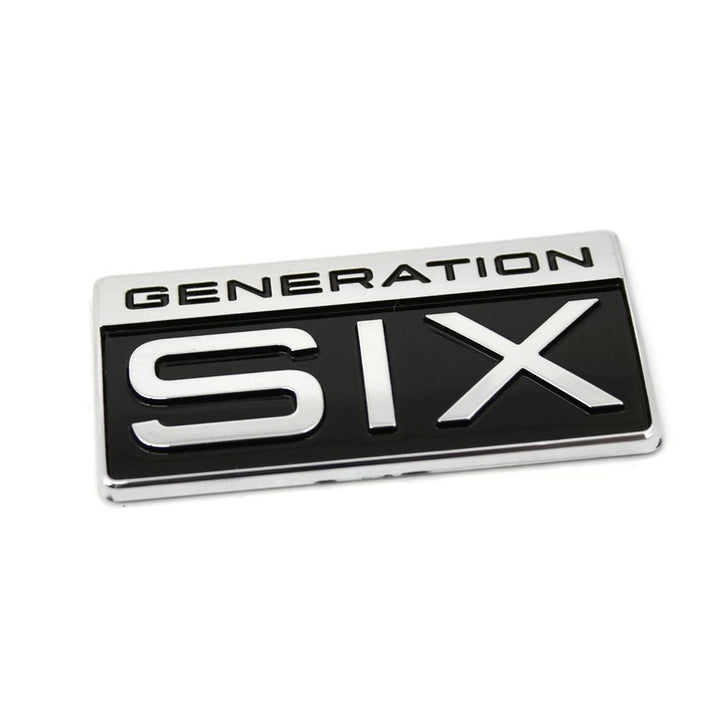 Generation Six Plakette T6 seitlich Logo Zeichen chrom