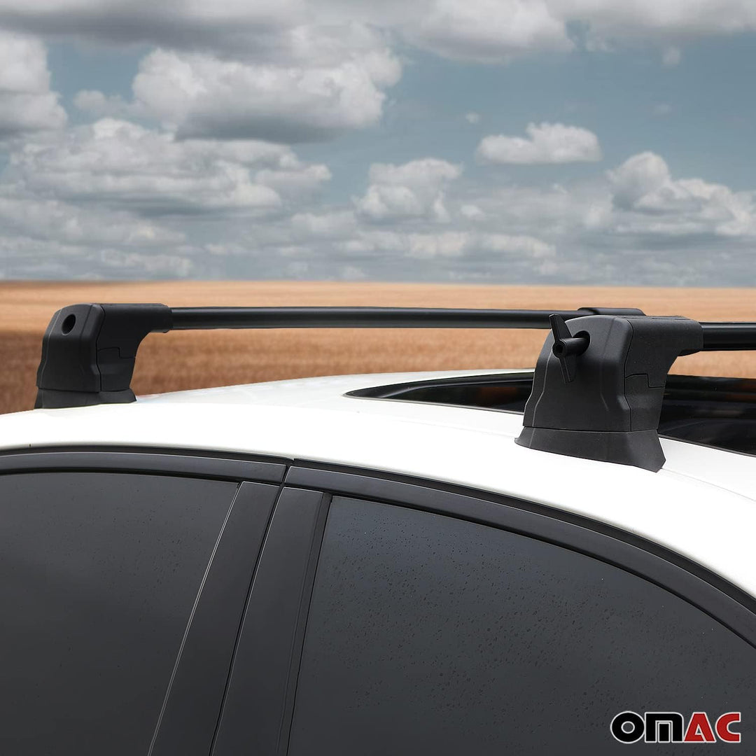 OMAC Dachträger für VW Transporter Multivan Caravelle T5 T6 T6.1 Schwarz | Abschliessbar, Querträger