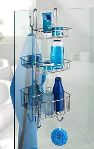 WENKO Dusch-Caddy Mod. Olesi 3 Etagen, Duschablage aus rostfreiem Edelstahl für Duschgel, Shampoo &amp;