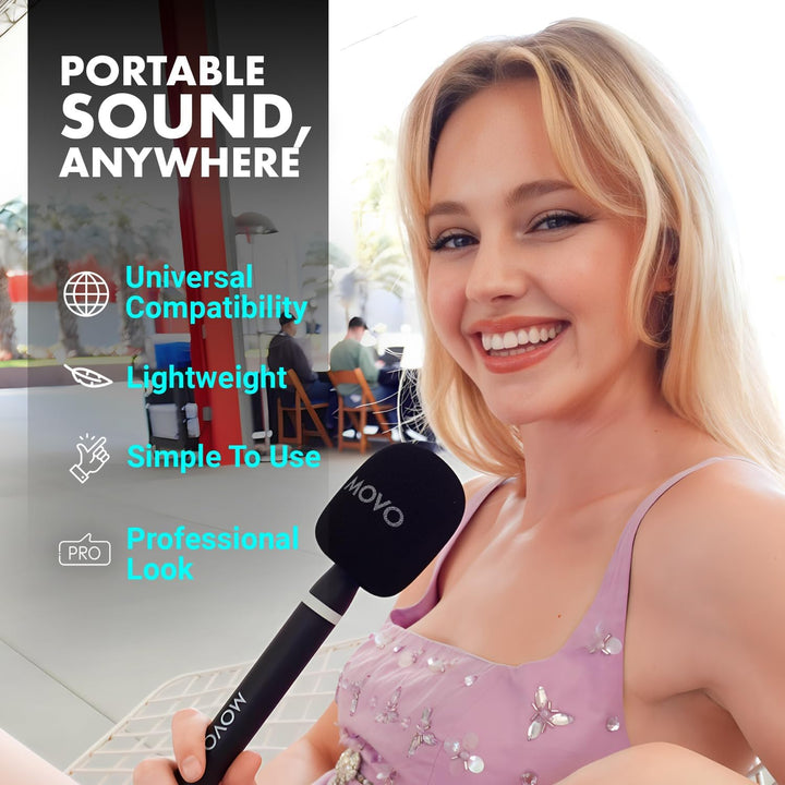Movo iVlogger-PRO Kabelloses Vlogging-Kit für iPhone/Android – YouTube-Starter-Kit für Content-Creat