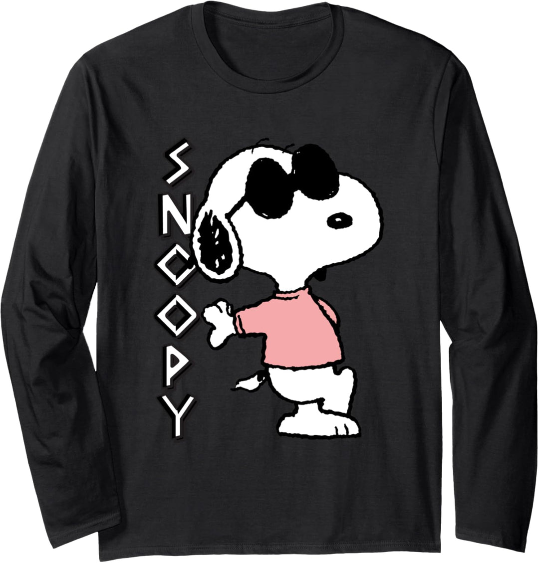 Peanuts – Cooles Snoopy – Langarm-T-Shirt in Rosa Langarmshirt