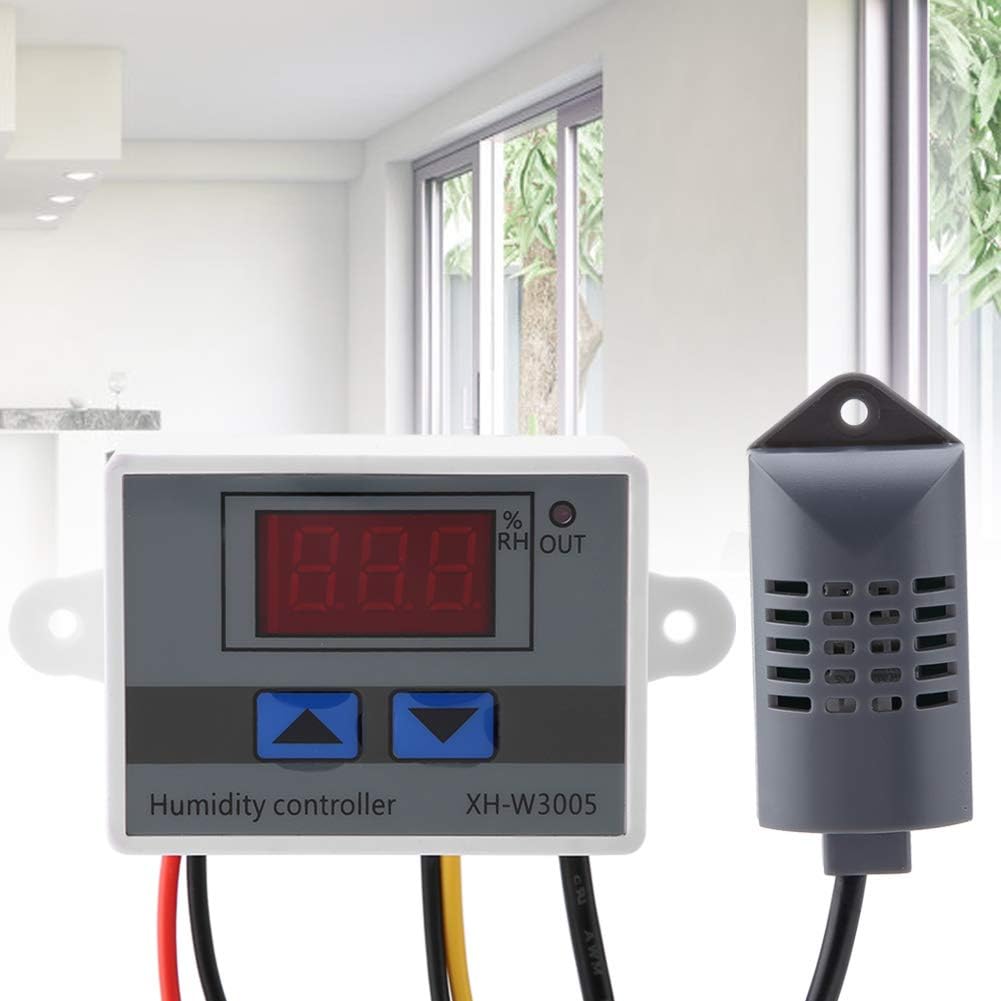 XH-W3005 Digitaler Feuchtigkeitsregler Hochgenauer Feuchtigkeitssensor Hygrometer 12V/24V/220V(12V),