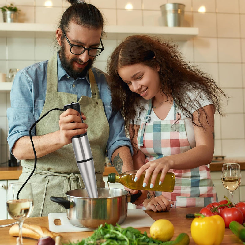 Retoo Elektrische Stabmixer Pürierstab 1200W Handrührer Handrührgerät Zerkleinerer für Milchshake Sm