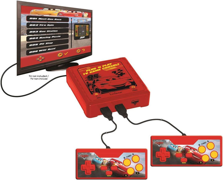 Lexibook JG7800DC-1 Plug 'N Play-TV-Spielkonsole mit 300 Spielen, Rot
