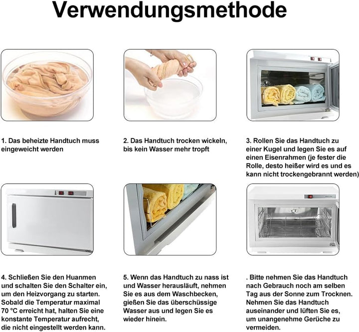 50L Handtuchwärmer Kompressen Towel Handtuch Wärmer,Handtuch Hot Cabinet mit UV-Lampe Platz für 50 b