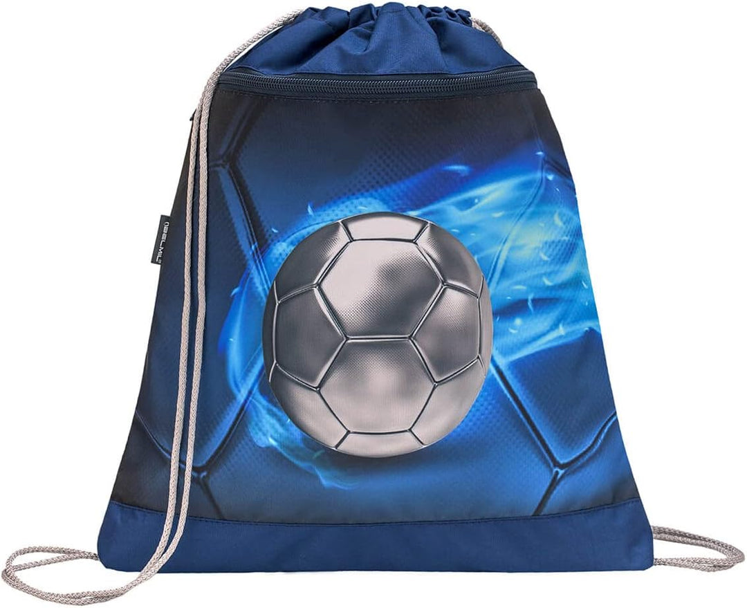Belmil ergonomischer Schulranzen Set 4 -teilig für Jungen 1-4 Klasse Grundschule/Brustgurt/Magnetver