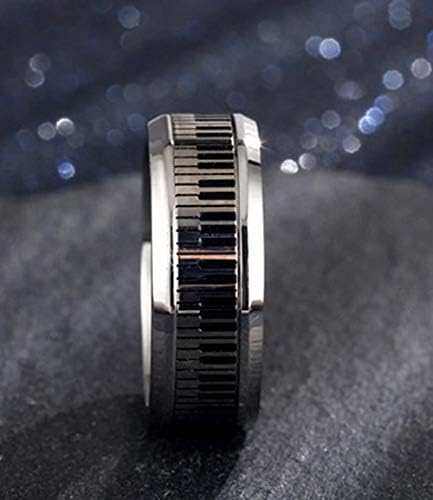 Miniblings Klavier Ring Fingerring Edelstahl Drehring Keyboard Flügel Musiker - Handmade Modeschmuck