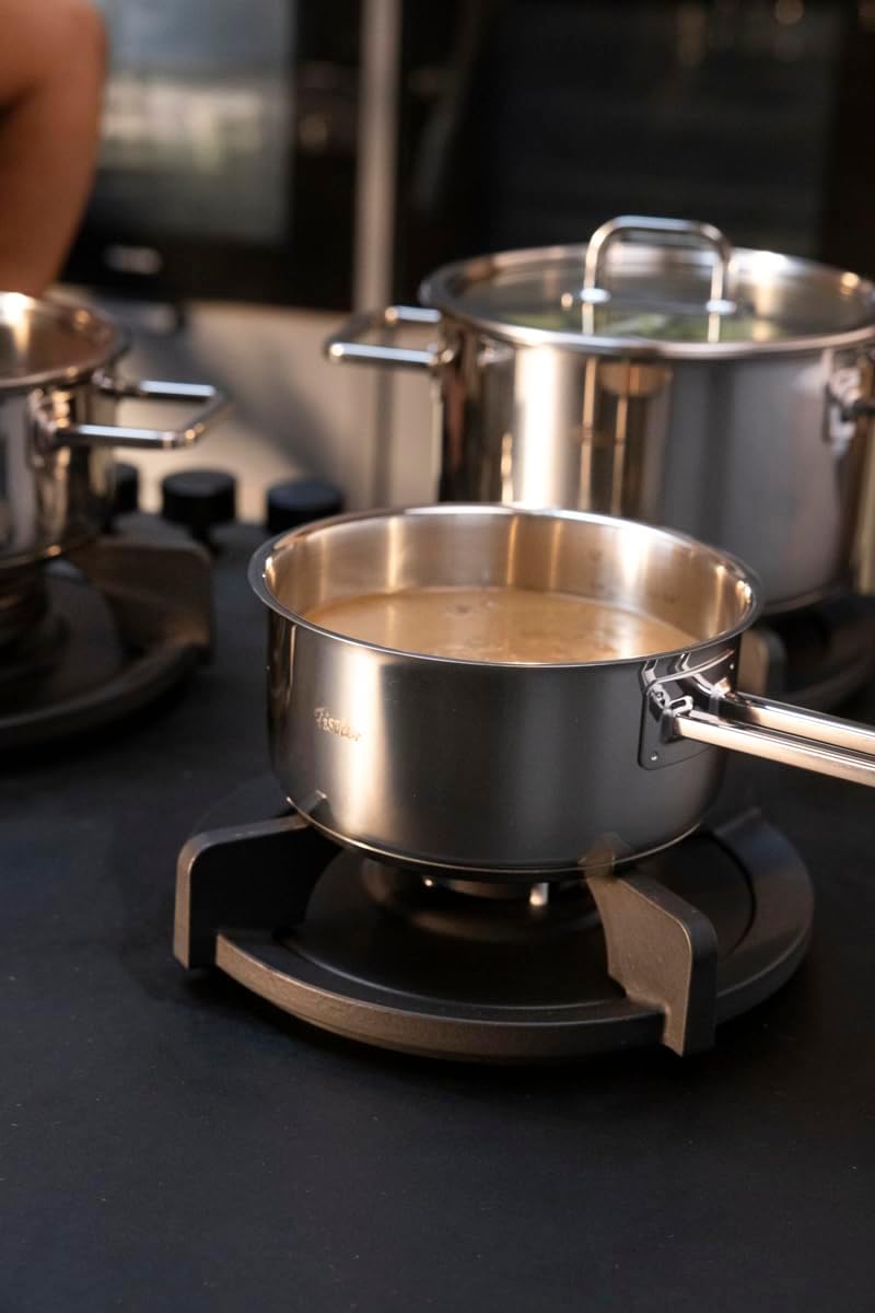 Fissler Viseo Pro Edelstahl-Topfset 5-teilig – Made in Germany, Glasdeckel, Superthermic Boden, Mess