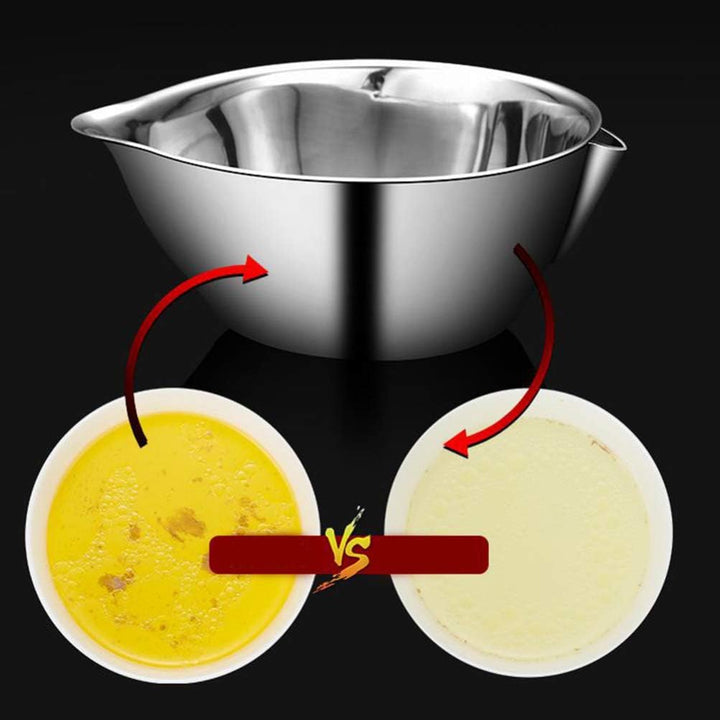 BESTonZON Fetttrennkanne Fetttrenner Edelstahl Suppen Fettabscheider Kanne 800ml Fettbehälter Topf L