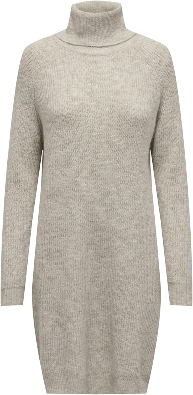 ONLY Female Strickpullover Hoch geschlossen Pullover L Pumice Stone, L Pumice Stone