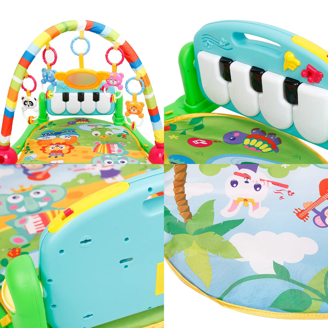 XUANYU Baby-Spielmatte, Spieldecke mit Spielbogen, Spielmatte Baby Faltbar, Lernspielzeug ab 0 Monat