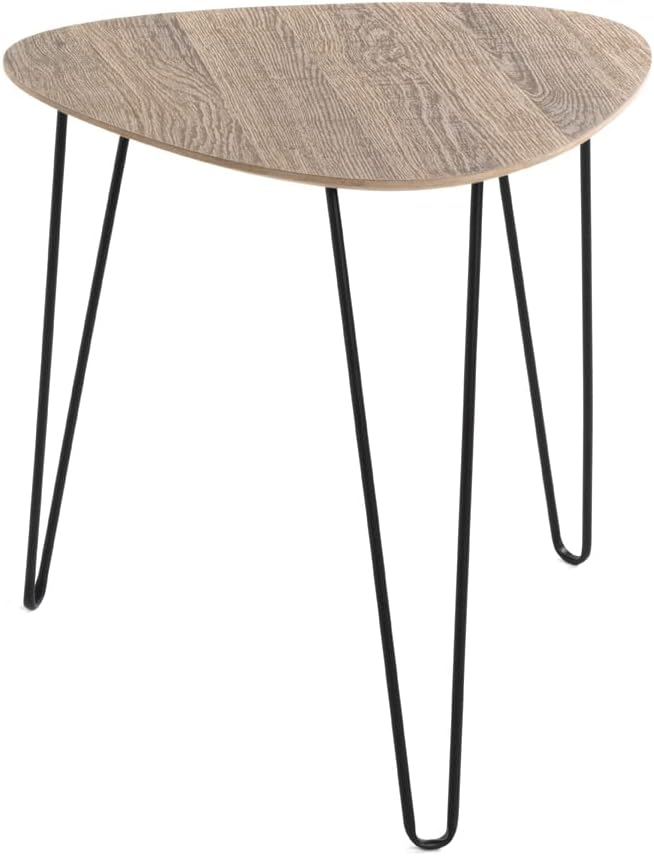 HAKU Möbel Beistelltisch, MDF, schwarz-eiche, B 48 x T 48 x H 48 cm Schwarz-eiche 48 x 48 x H 48, Sc