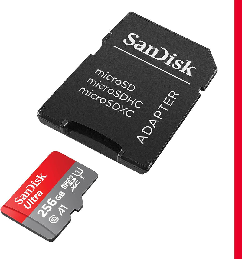 SanDisk Ultra Android microSDXC UHS-I Speicherkarte 256 GB + Adapter (Für Smartphones und Tablets, A
