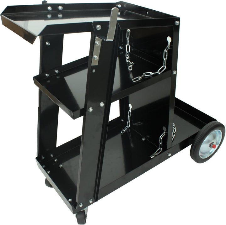TRUTZHOLM mobiler Schweisswagen 80 kg mit 3 Ablagefächern Werkstattwagen Schweissgerätewagen Flasche