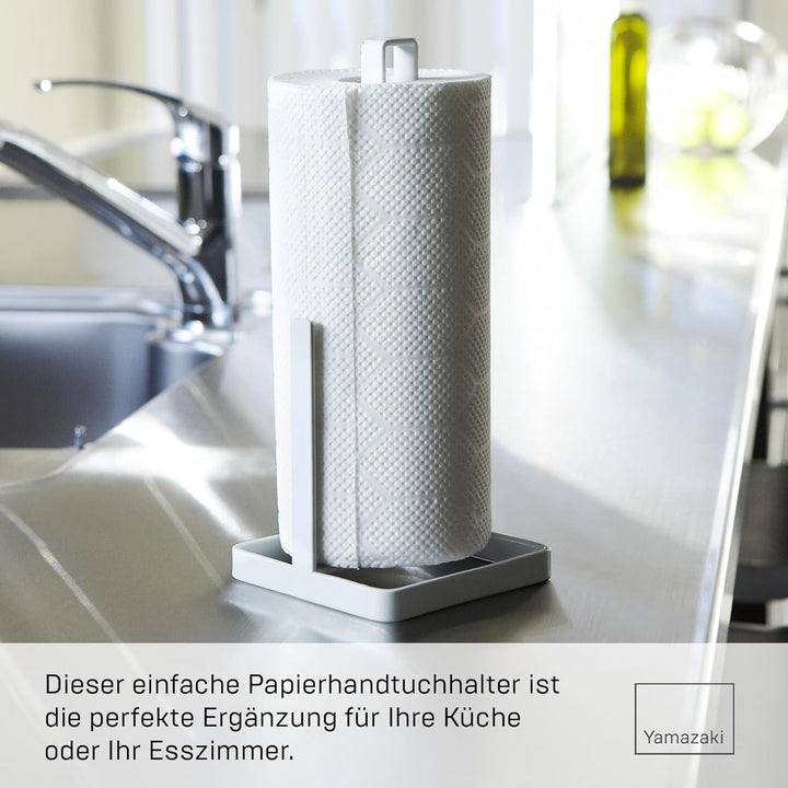 Yamazaki Tower Küchenrollenhalter aus Stahl - Küchenrollenständer, schmal, modern - 11 x 11 x 26,4 c