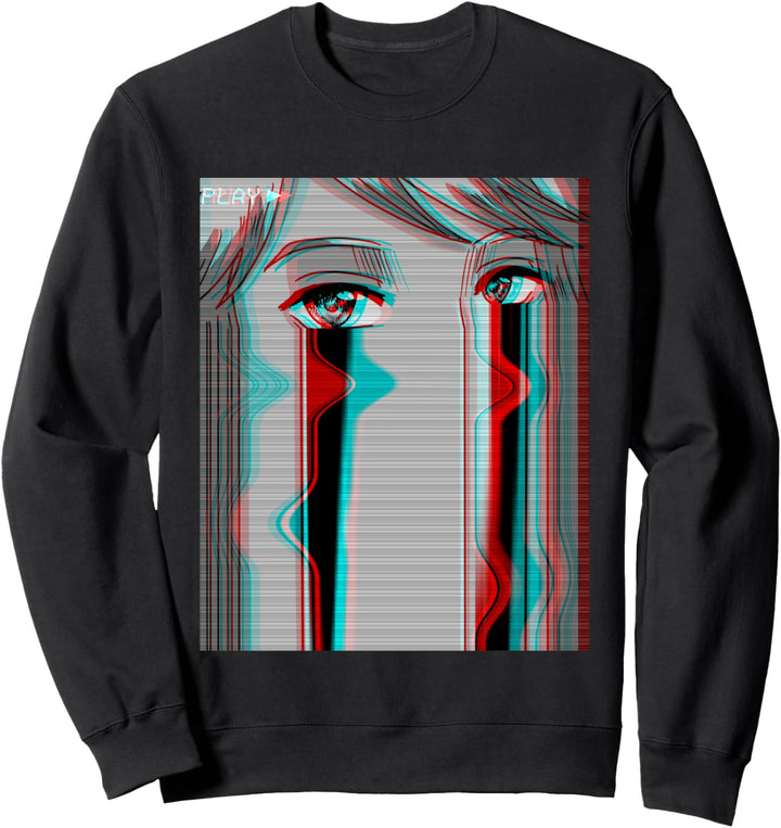 Sad Anime Boy Otaku Eboy Egirl Harajuku Vaporwave Aesthetic Sweatshirt