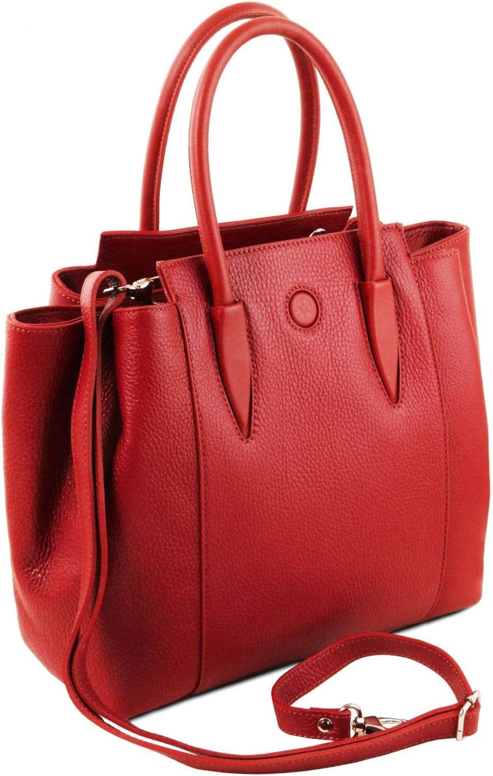 Tuscany Leather Tulipan Ledertasche Lipstick Rot, Lipstick Rot