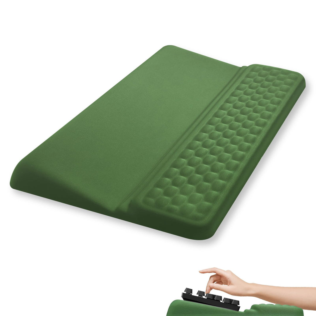 2-in-1 Ergonomische Tastatur Handauflage, Handballenauflage Tastatur mit Weichem Memory-Schaum, Ruts