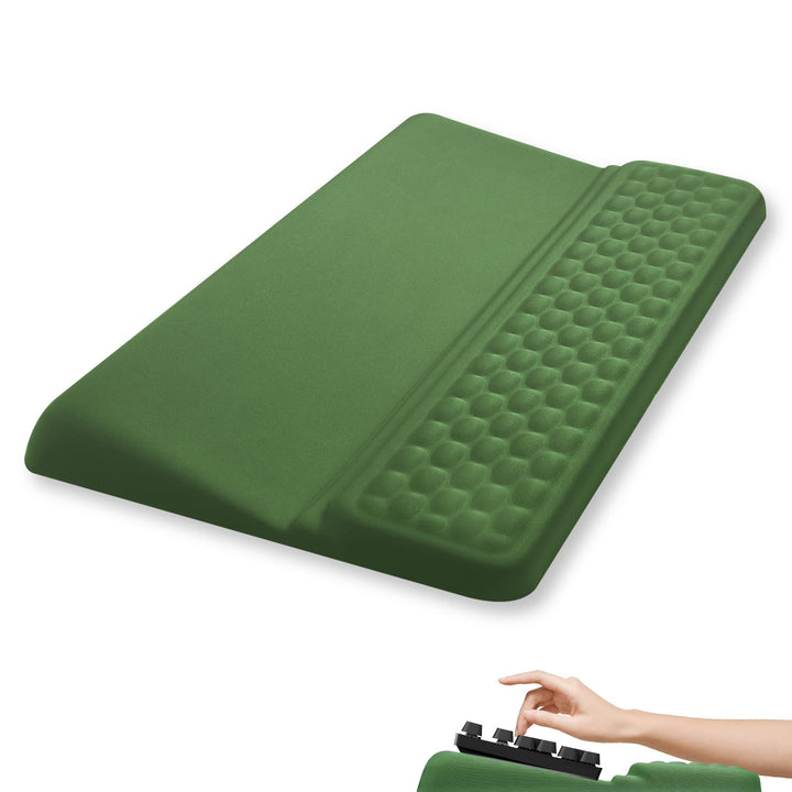 2-in-1 Ergonomische Tastatur Handauflage, Handballenauflage Tastatur mit Weichem Memory-Schaum, Ruts