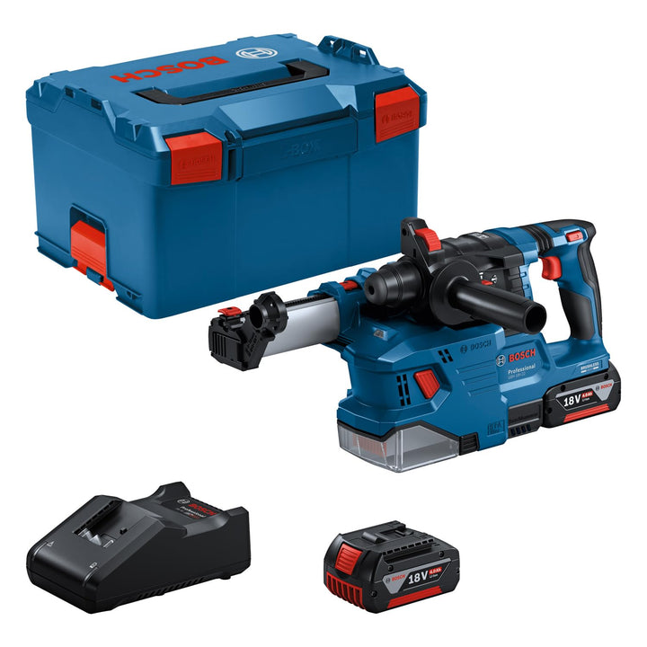 Bosch Professional 18V System Akku Bohrhammer GBH 18V-22 (mit SDS plus, inkl. 2x 4.0Ah Akku, Schnell