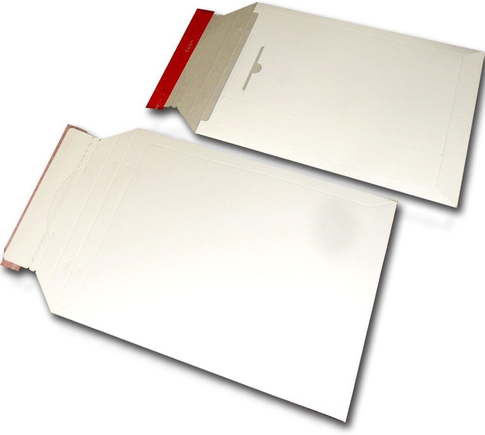 100 Versandtaschen aus Vollpappe 250x353x30mm A4+ weiss dimapax