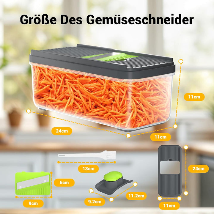 5 in 1 Mandoline Gemüsehobel Gemüsereibe - Gurkenhobel Dünne Scheiben - Reibe für Gemüse - Hobel Gem
