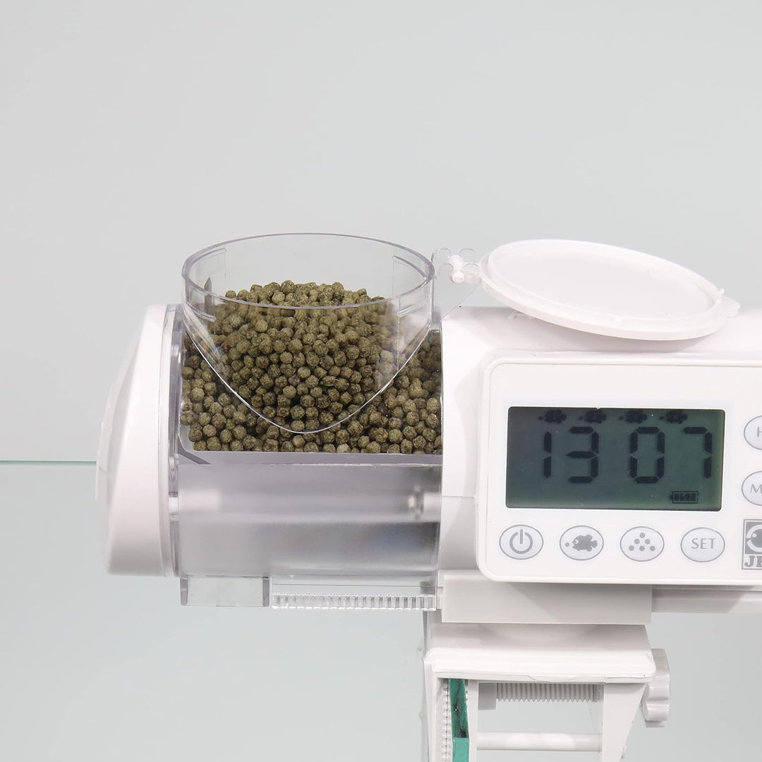 JBL PRONOVO AUTOFOOD, Futterautomat für Aquarium, Fütterung mit Fischfutter-Granulat bis zu 4x tägli