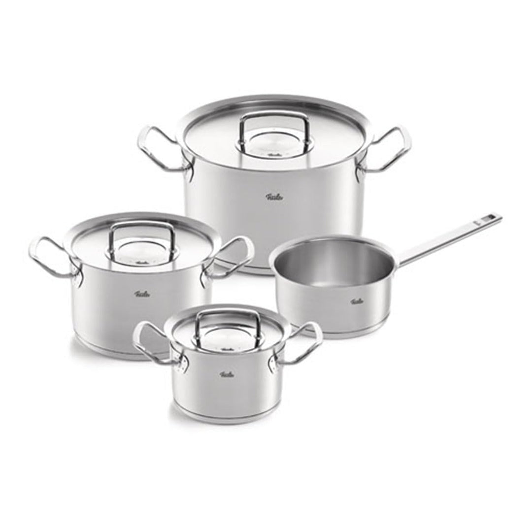Fissler Original-Profi Collection / Edelstahl-Topfset, 4-teilig, Koch-Töpfe mit Metall-Deckel (3 Koc