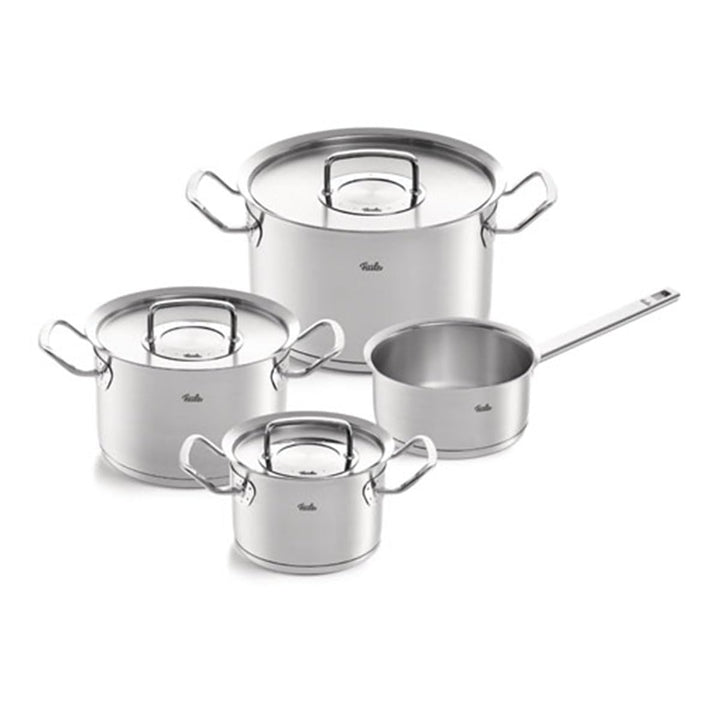 Fissler Original-Profi Collection / Edelstahl-Topfset, 4-teilig, Koch-Töpfe mit Metall-Deckel (3 Koc