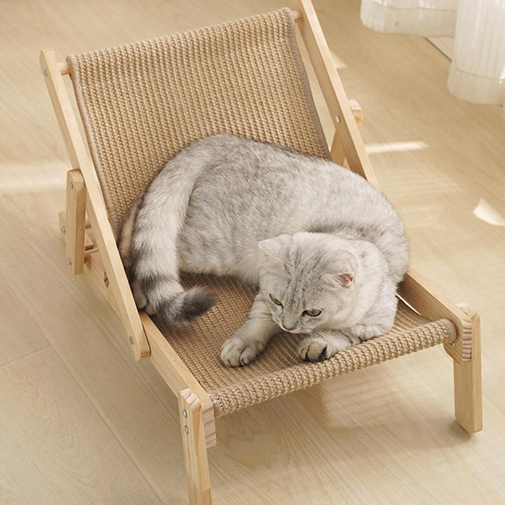 Katzen Sisal Stuhl - Katzenbett | Katzen-Hochbett | Katzen Hängematte | Katzenstuhl Lounge Balkon Si