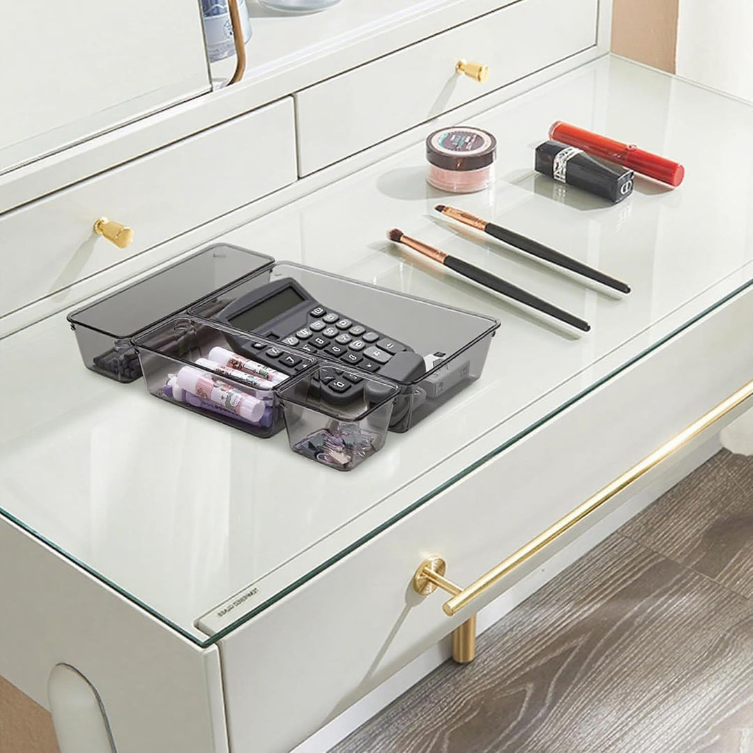 Schubladen Organizer, 25 Stück in 4 Grössen, Kunststoff, Schminktisch und Make-up Organizer, Ordnung