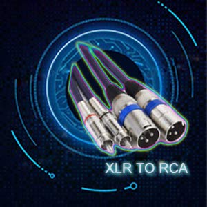 HTRUIYATY 2×XLR Männlich Kable auf 2×Cinch Kabel RCA kable, HiFi Stereo Audio Verbindung XLR Patchka