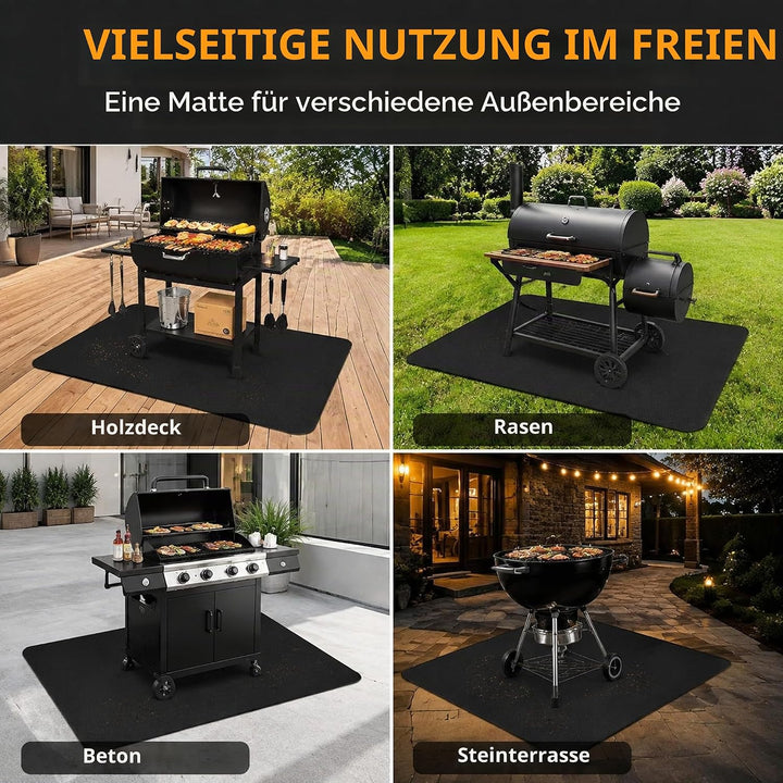 UBeesize Thickened 152x91cm unter Grill Matte für Outdoor-Grill, feuerfeste Matte für Rasen, Raucher