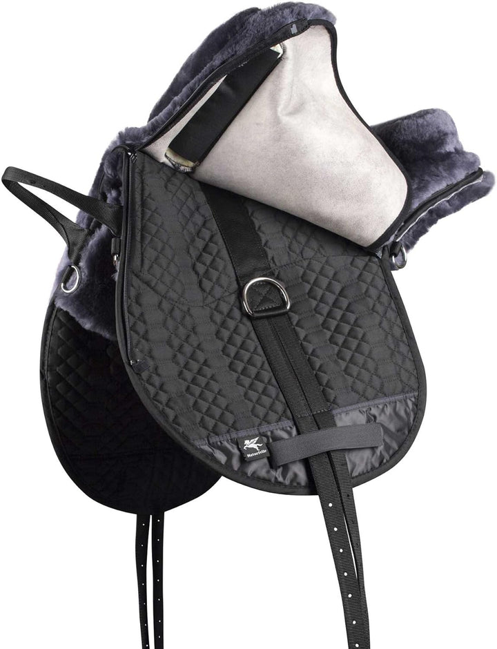 Engel Reitsport Lammfell Fellsattel R2 Englisch Lammfell anthrazit, Lammfell anthrazit