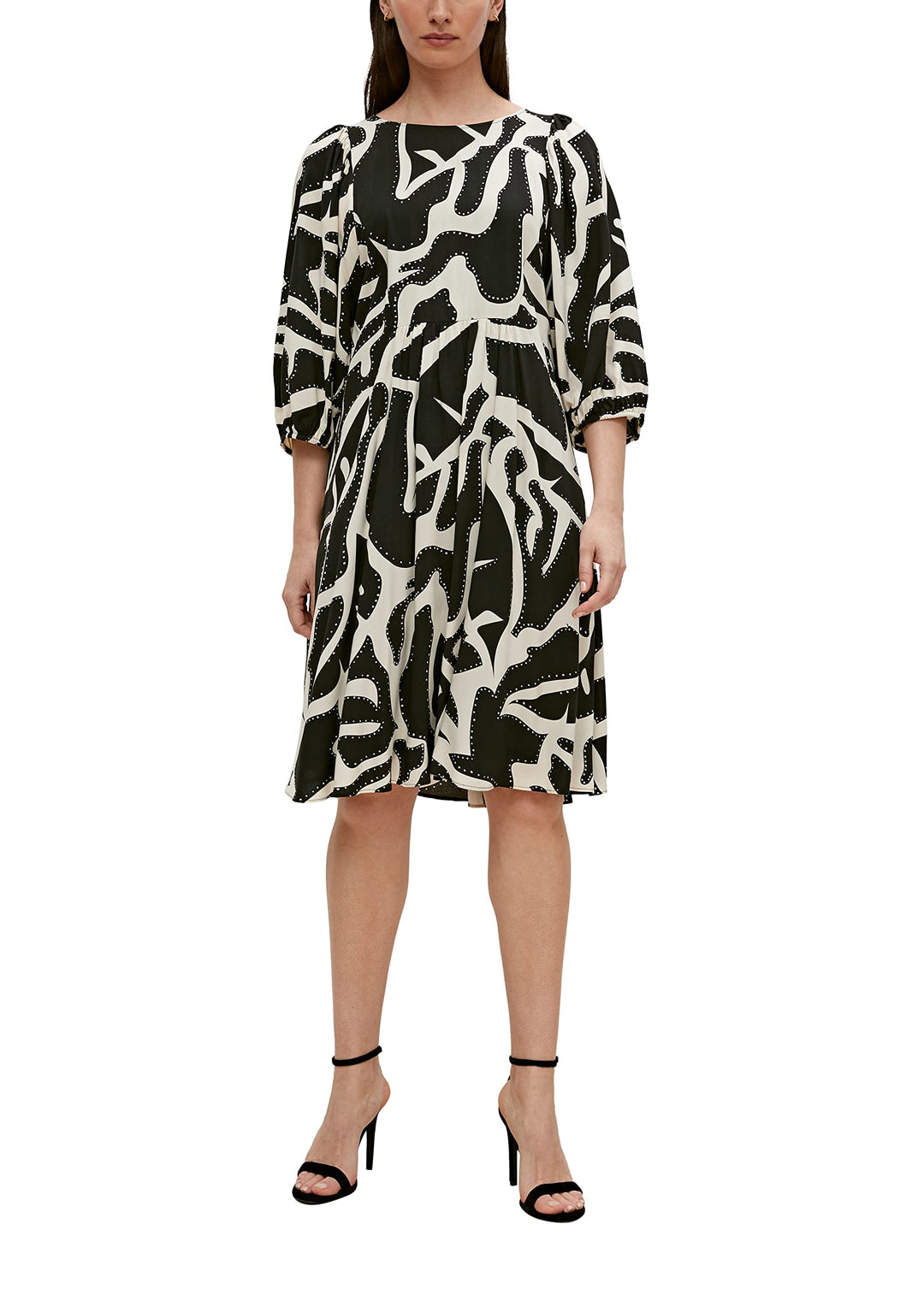 Comma Damen Kurz Kleid 38 99c5 Schwarz, 38 99c5 Schwarz