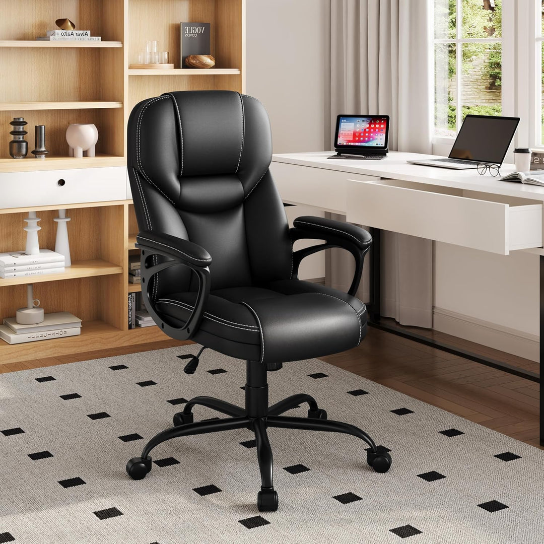 Yaheetech Bürostuhl ergonomisch Chefsessel Schreibtischstuhl Drehstuhl Polsterung Höhenverstellbarer