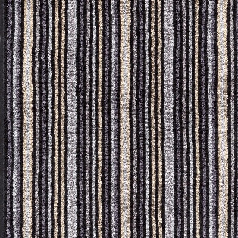 Egeria Cairo grau Bademantel Kapuzenmantel Grösse L + Duschtuch Combi Stripes 70x140cm