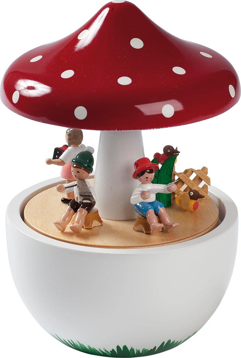 Spieluhr Richard Glässer Spieldose Pilz, 18er Sielwerk Kleine Welt, 08537